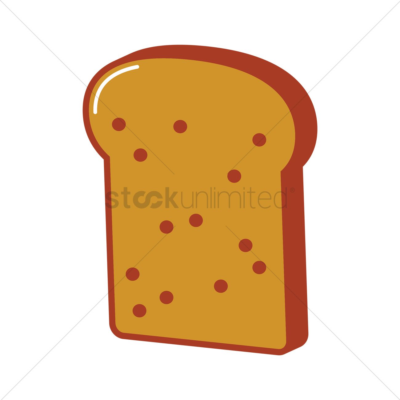 1300x1300 Bread Slice Vector Image