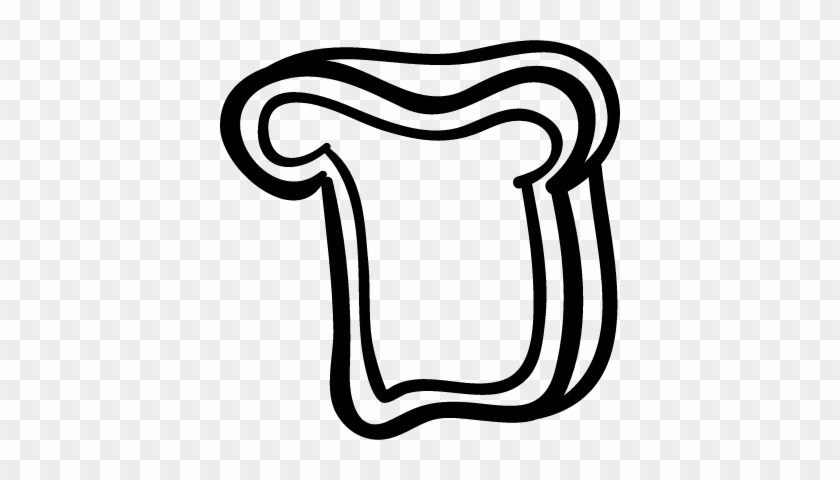 840x480 Bread Slice Hand Drawn Food Vector