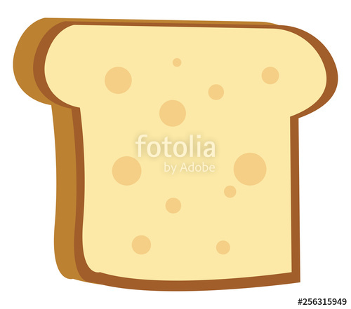 500x441 Bread Slice Vector Color Illustration Stock Image And Royalty