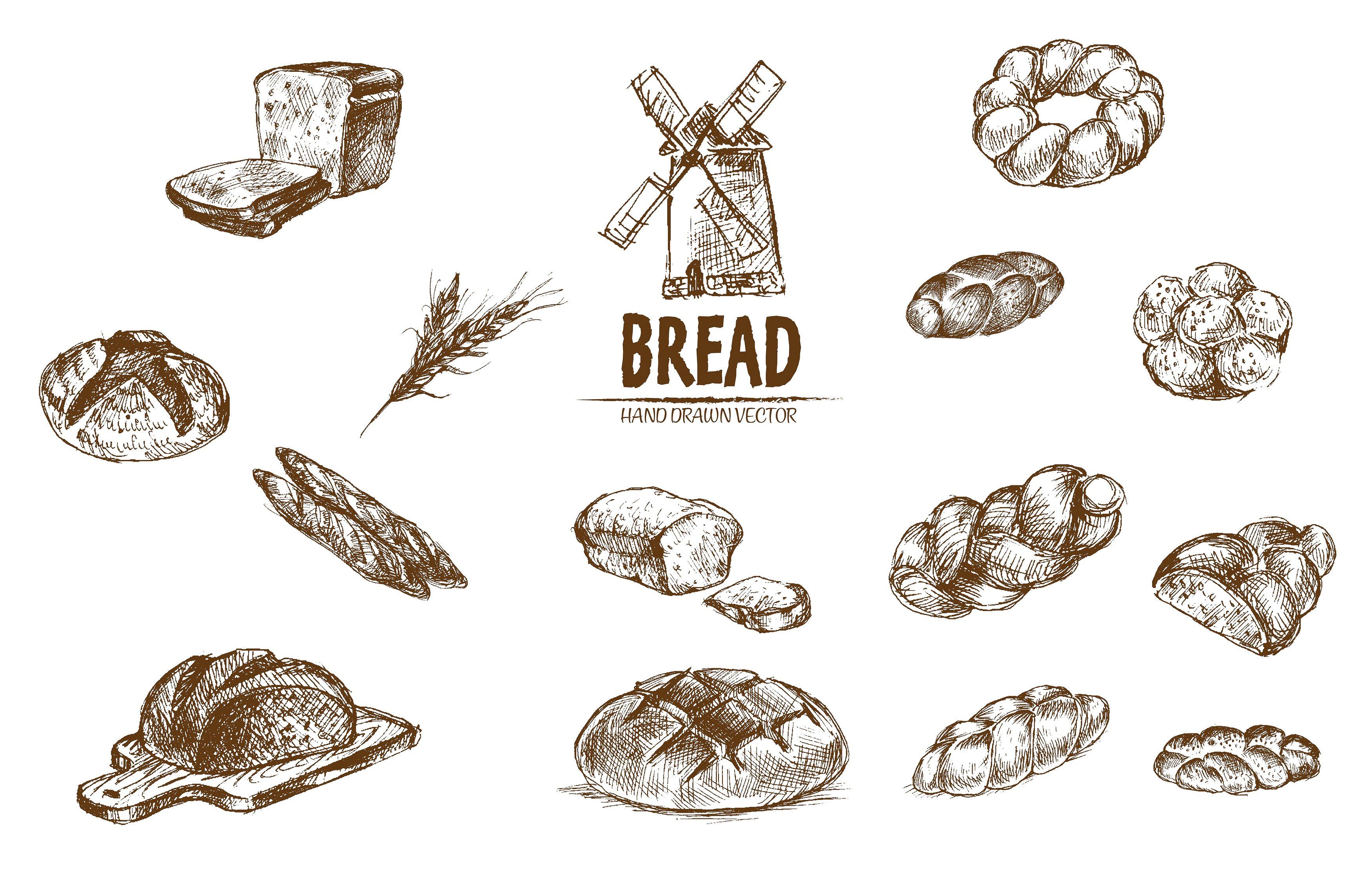 Bundle Of Bread Vectors Set 3500x2262 Bundle Of Bread Vectors Set