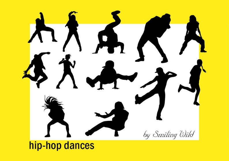 Hip Hop Dances Clipart Instant Download Black Silhouette Etsy 794x561 Hip Hop Dances Clipart Instant Download Black Silhouette Etsy