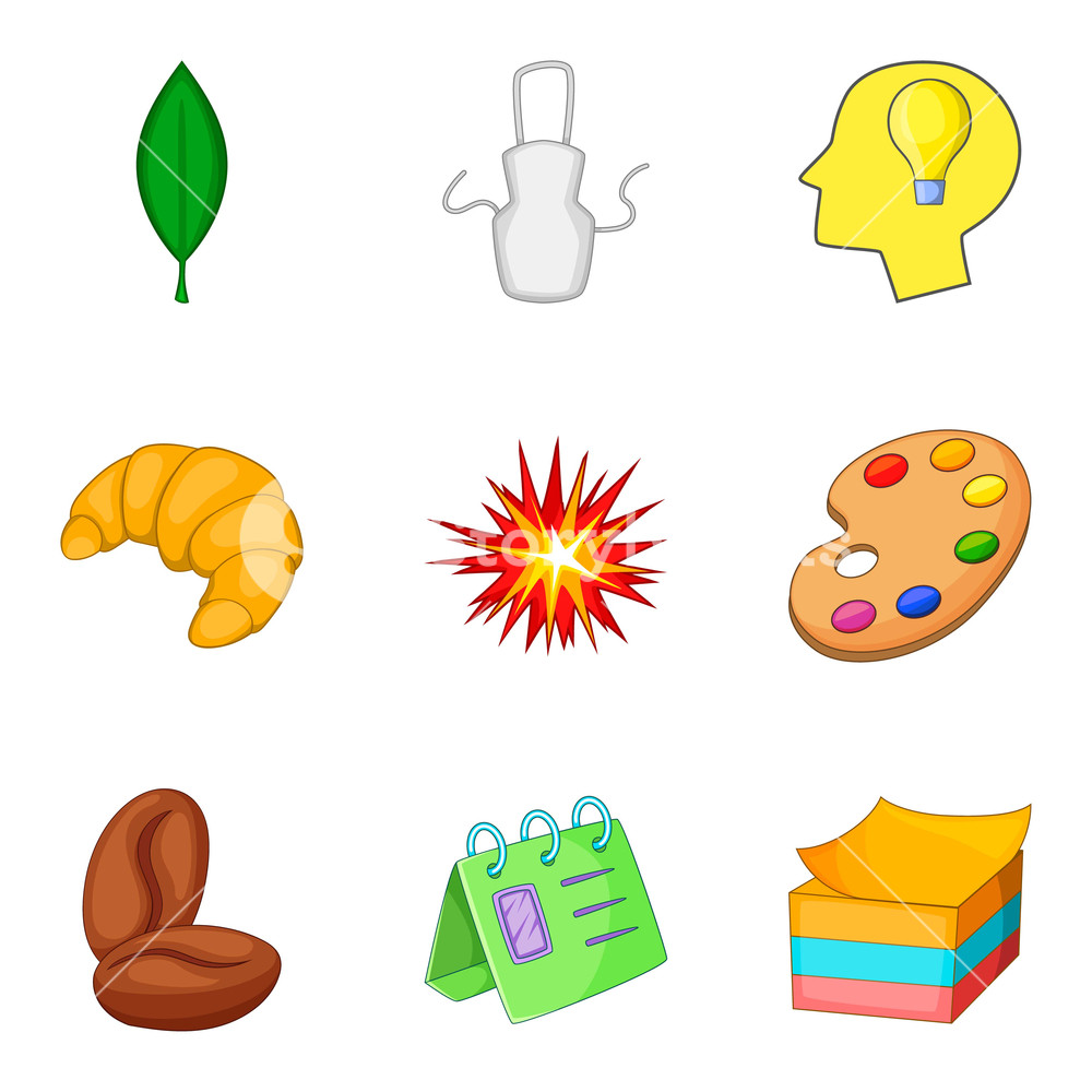 1000x1000 Coffee Break Icon Set Cartoon Set Of Coffee Break Vector Icons