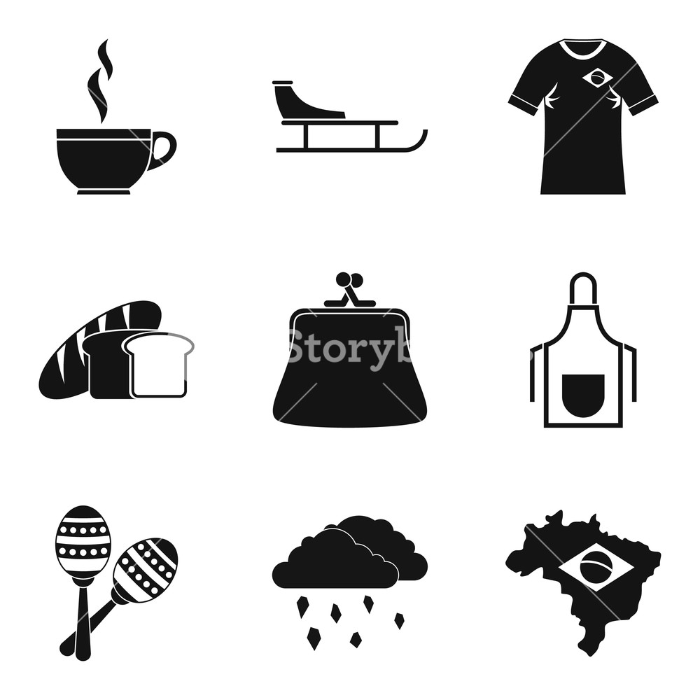1000x1000 Coffee Break Icons Set Simple Set Of Coffee Break Vector Icons