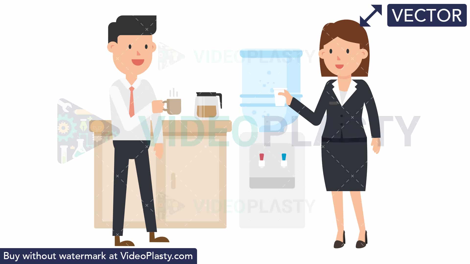 1920x1080 Corporate Woman Chatting During Break