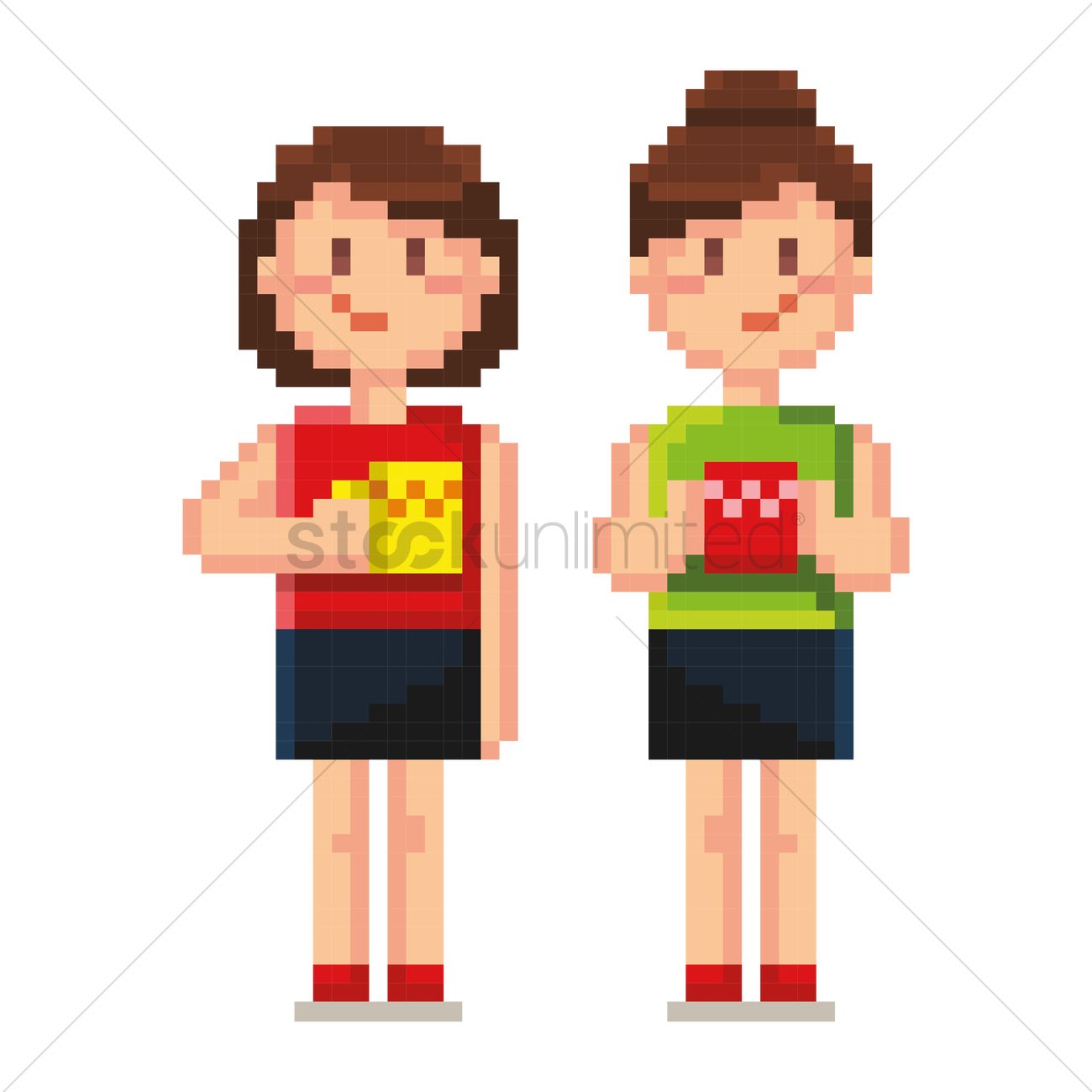 1300x1300 Pixel Art Businesswomen Taking A Break Vector Image