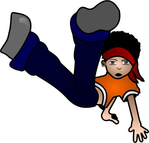 500x480 Hip Hop Kid Doing A Breakdance Vector Image