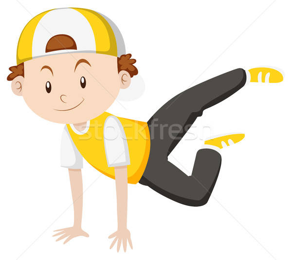 600x533 Little Boy Doing Breakdance Vector Illustration Daniel Cole