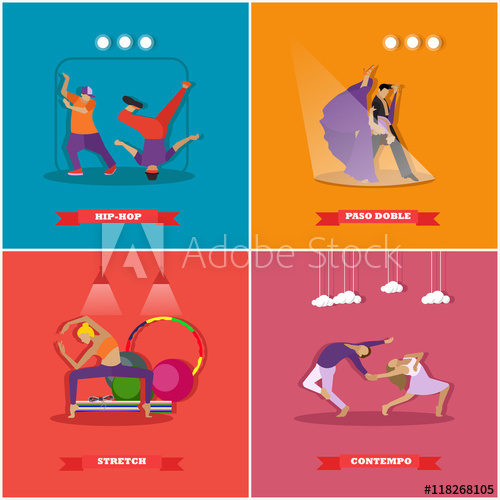 500x500 People Dancing In Different Styles Breakdance, Paso Doble