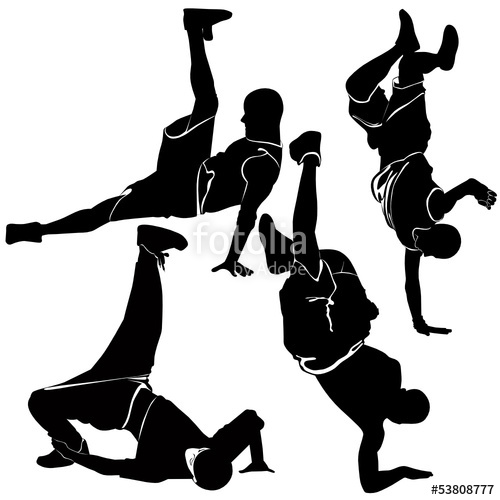 500x500 Breakdance Silhouette Break Dance Stock Image And Royalty Free