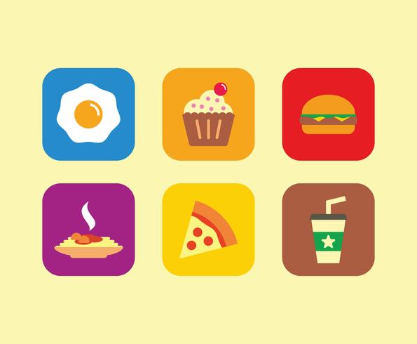 595x490 Breakfast Icons Vector