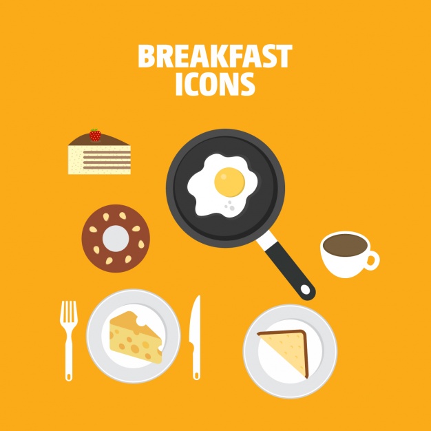626x626 Coloured Breakfast Icons Collection Vector Free Download