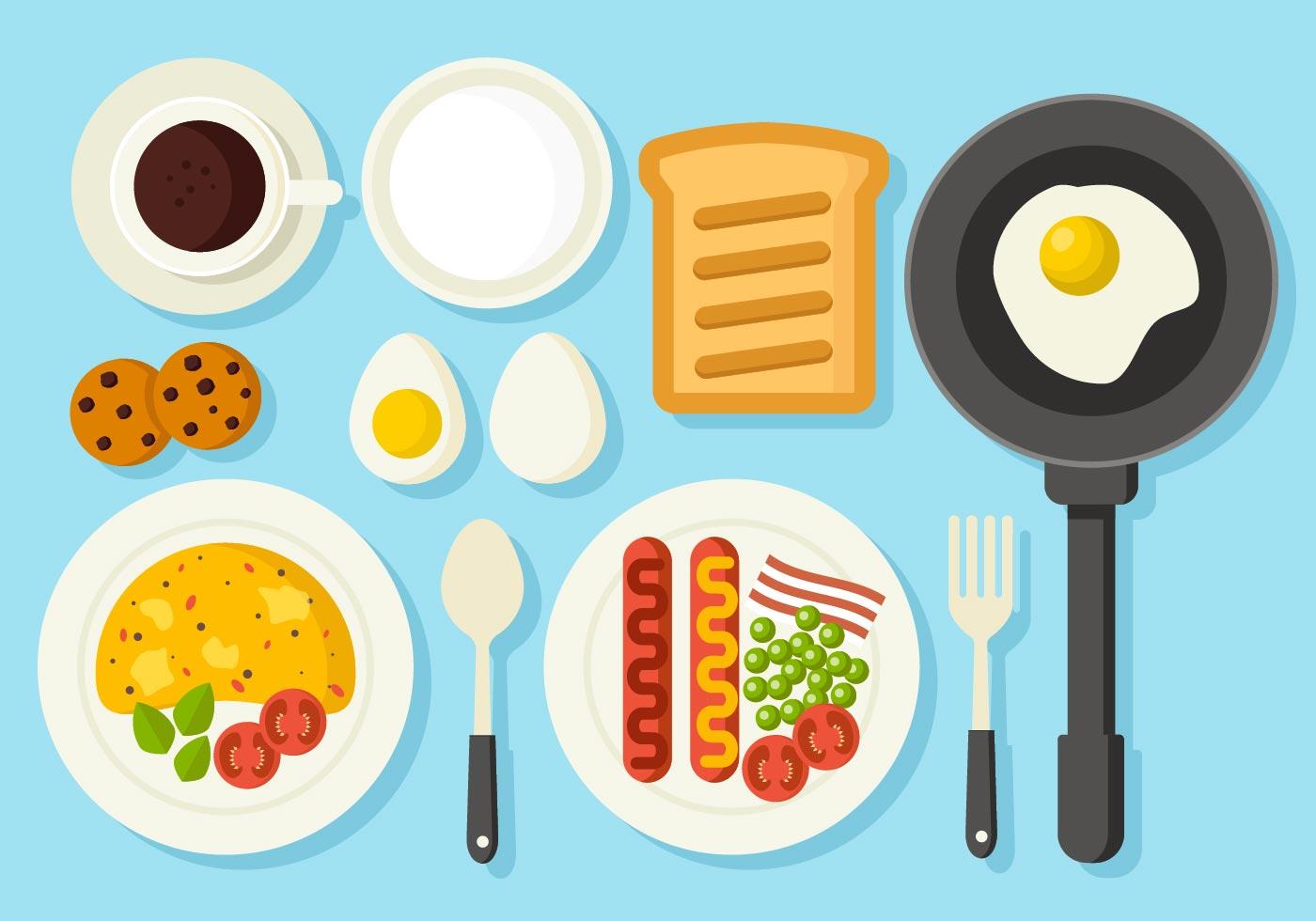 Free Breakfast Vector 1400x980 Free Breakfast Vector