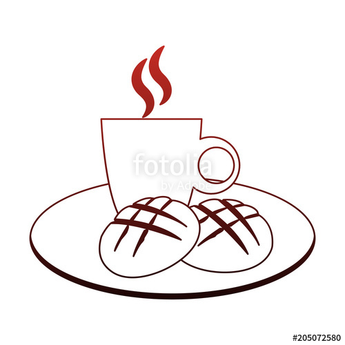 Bread And Coffee Breakfast Vector Illustration Graphic Design 500x500 Bread And Coffee Breakfast Vector Illustration Graphic Design