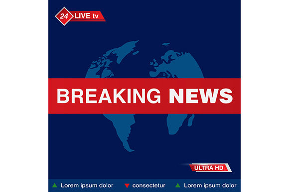 580x386 Breaking News Tv Vector Illustration Graphic