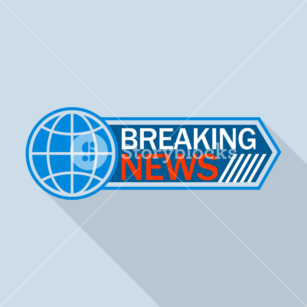 1000x1000 Global Breaking News Logo Flat Illustration Of Global Breaking