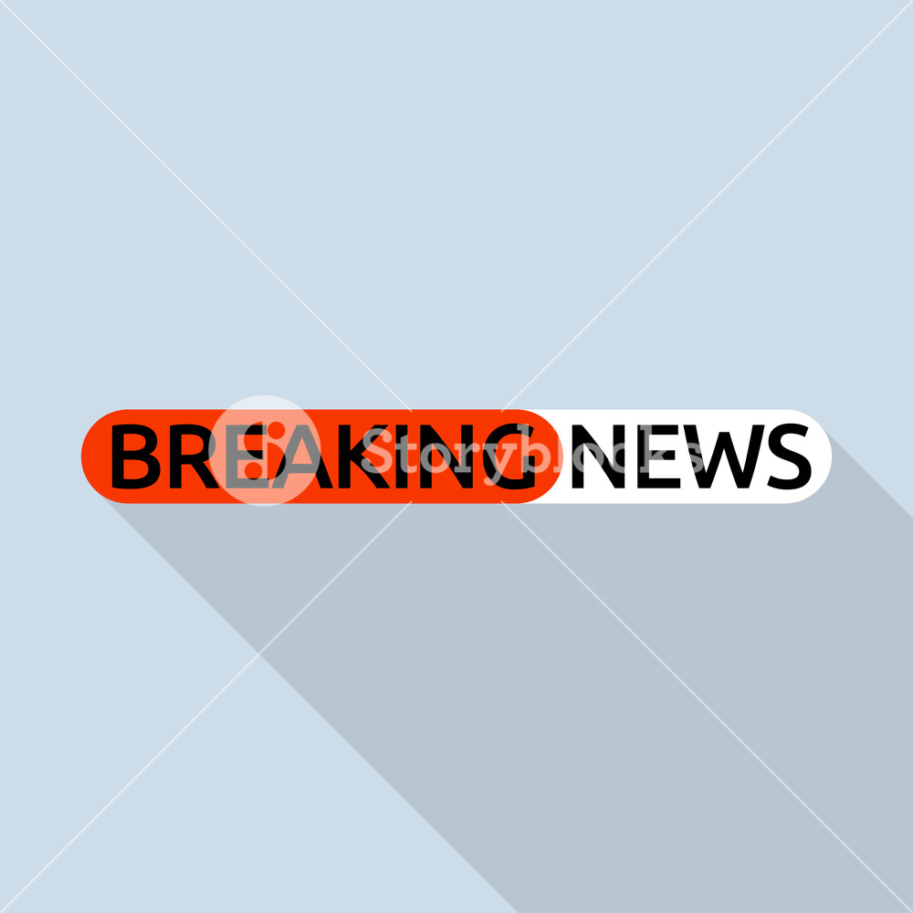 1000x1000 Hot Breaking News Logo Flat Illustration Of Hot Breaking News