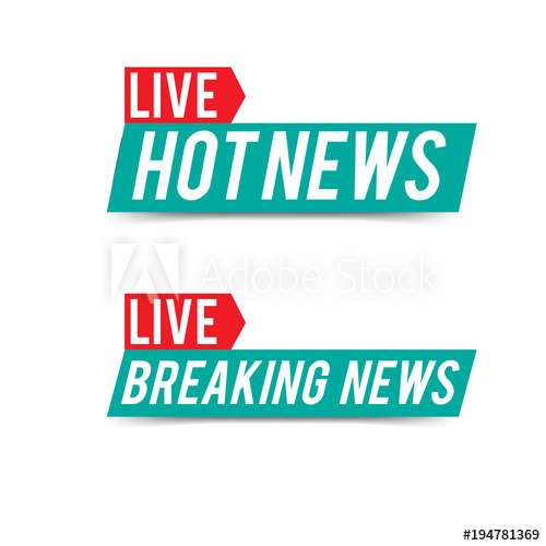 500x500 Live Hot News And Breaking News Vector Template