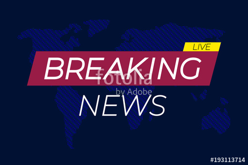 500x334 Breaking News Vector, Dotted Pattern World Map Backdrop And Bright