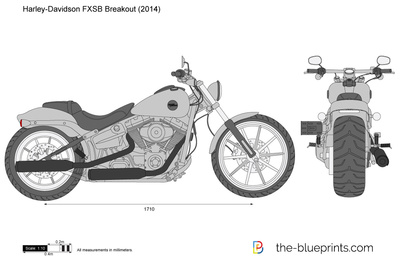 400x257 Harley Davidson Fxsb Breakout Vector Drawing