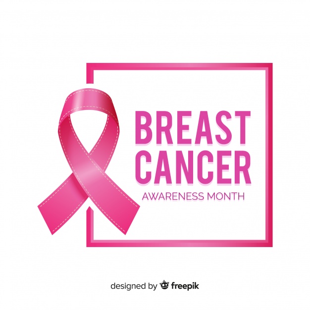 626x626 Breast Cancer Awareness Month Background With Pink Ribbon Vector