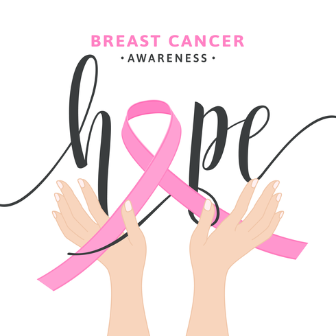 490x490 Pink Breast Cancer Awareness Ribbon Vector Concept