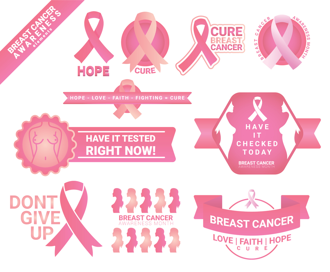 1136x936 Breast Cancer Awareness Ribbon Vector Art Graphics