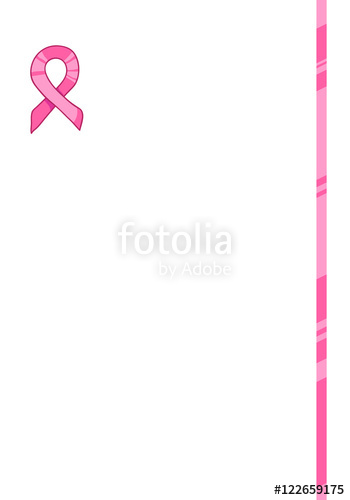 350x500 Pink Ribbon Side Vertical Border International Symbol Of Breast