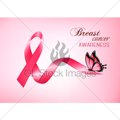 500x500 Breast Cancer Awareness Pink Background Vector Gl Stock Images