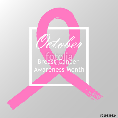 500x500 Breast Cancer Background With Pink Ribbon Beast Cancer Awareness