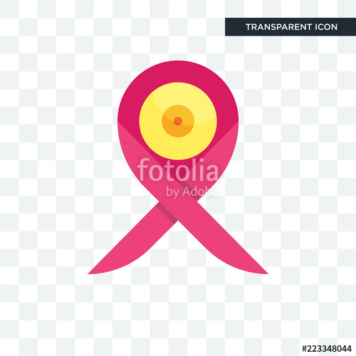 500x500 Breast Cancer Ribbon Vector Icon Isolated On Transparent