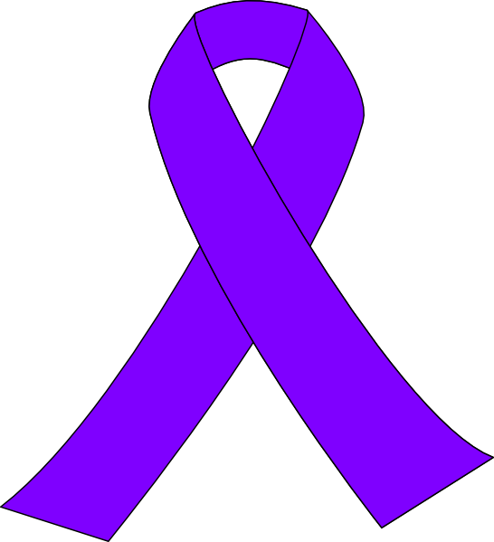 546x599 Purple Breast Cancer Ribbon Clip Art