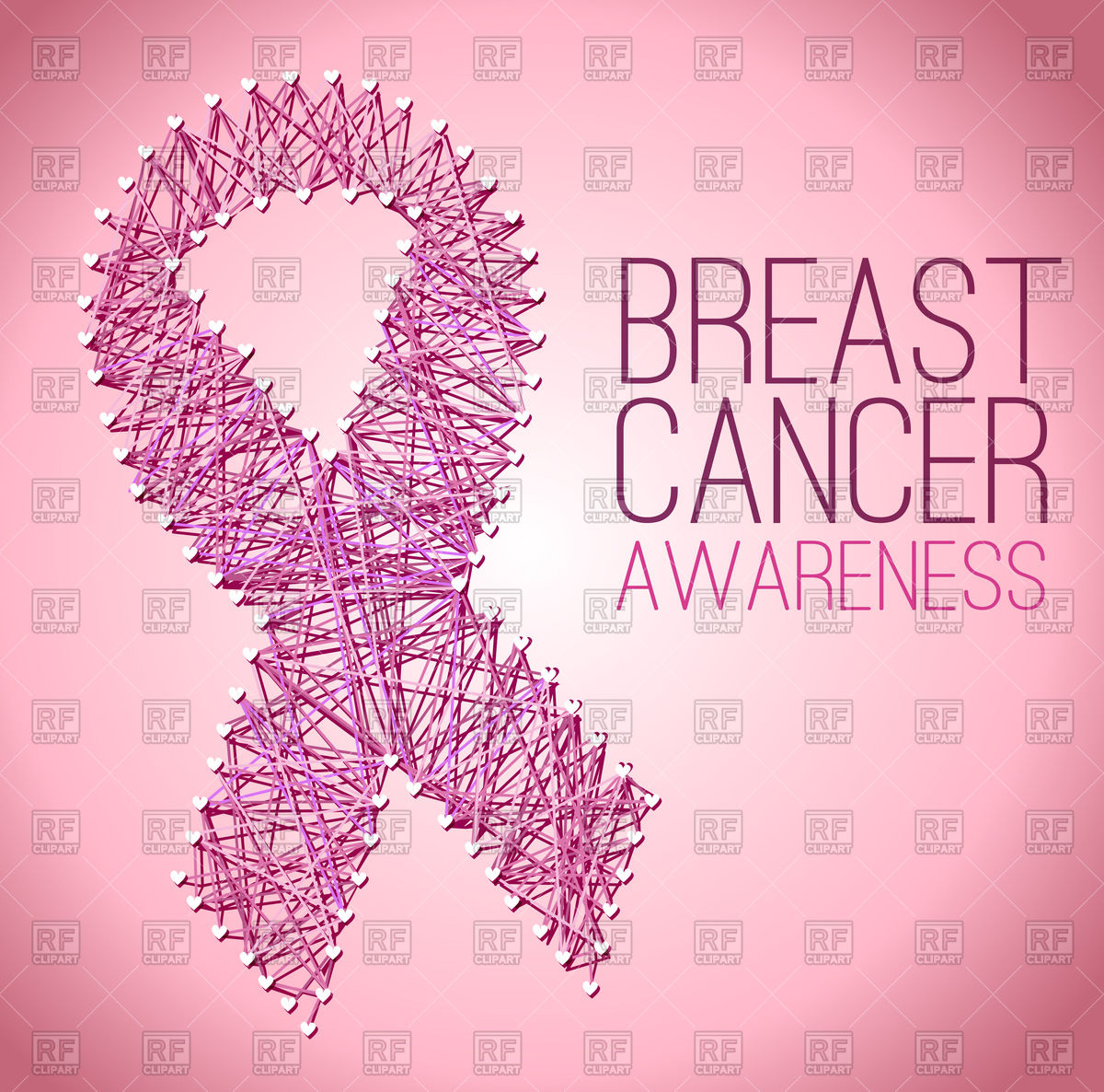 Breast Cancer Pink Ribbon Of Thread Vector Image Of Healthcare 1200x1186 Breast Cancer Pink Ribbon Of Thread Vector Image Of Healthcare