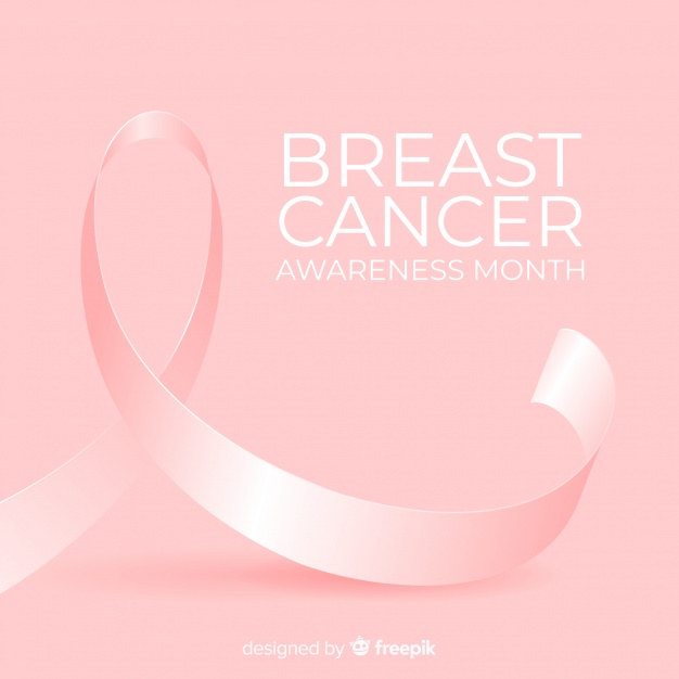 626x626 Breast Cancer Awareness Month Background With Pink Ribbon Vector