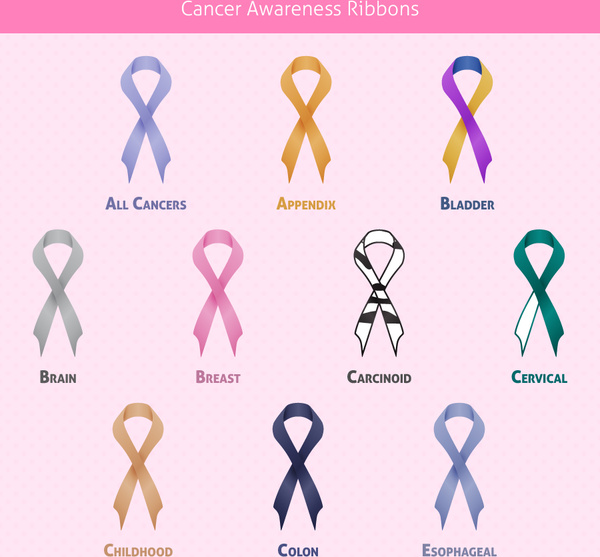 600x557 Cancer Awareness Ribbons Free Vector In Adobe Illustrator
