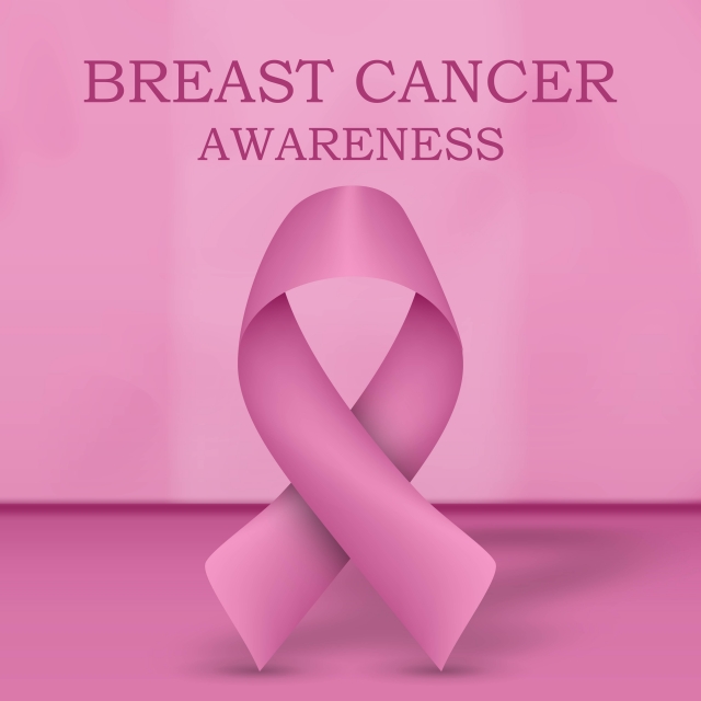 640x640 Realistic Pink Ribbon Breast Cancer Awareness Symbol Vector