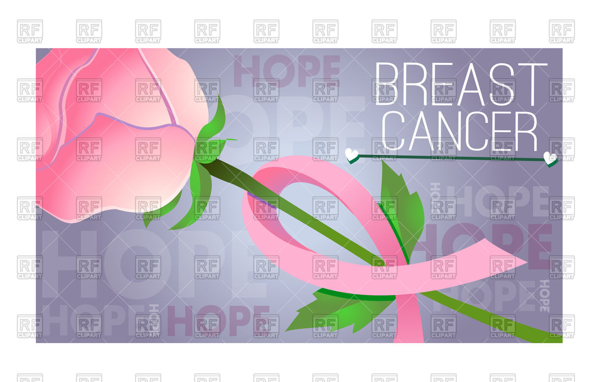 1200x777 Banner On Breast Cancer Awareness Pink Ribbon Vector Image
