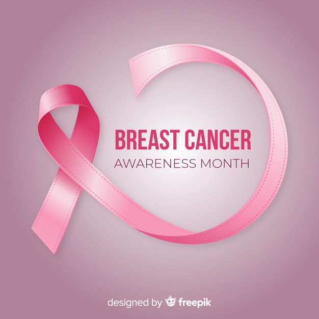 626x626 Breast Cancer Awareness Month With Realistic Ribbon Vector Free