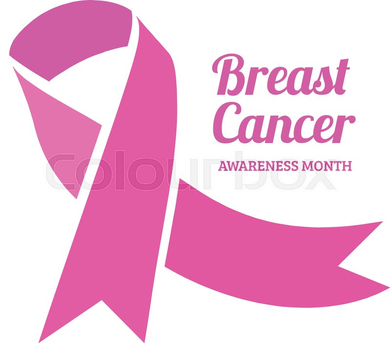800x704 Breast Cancer Awareness Symbol, Stock Vector Colourbox