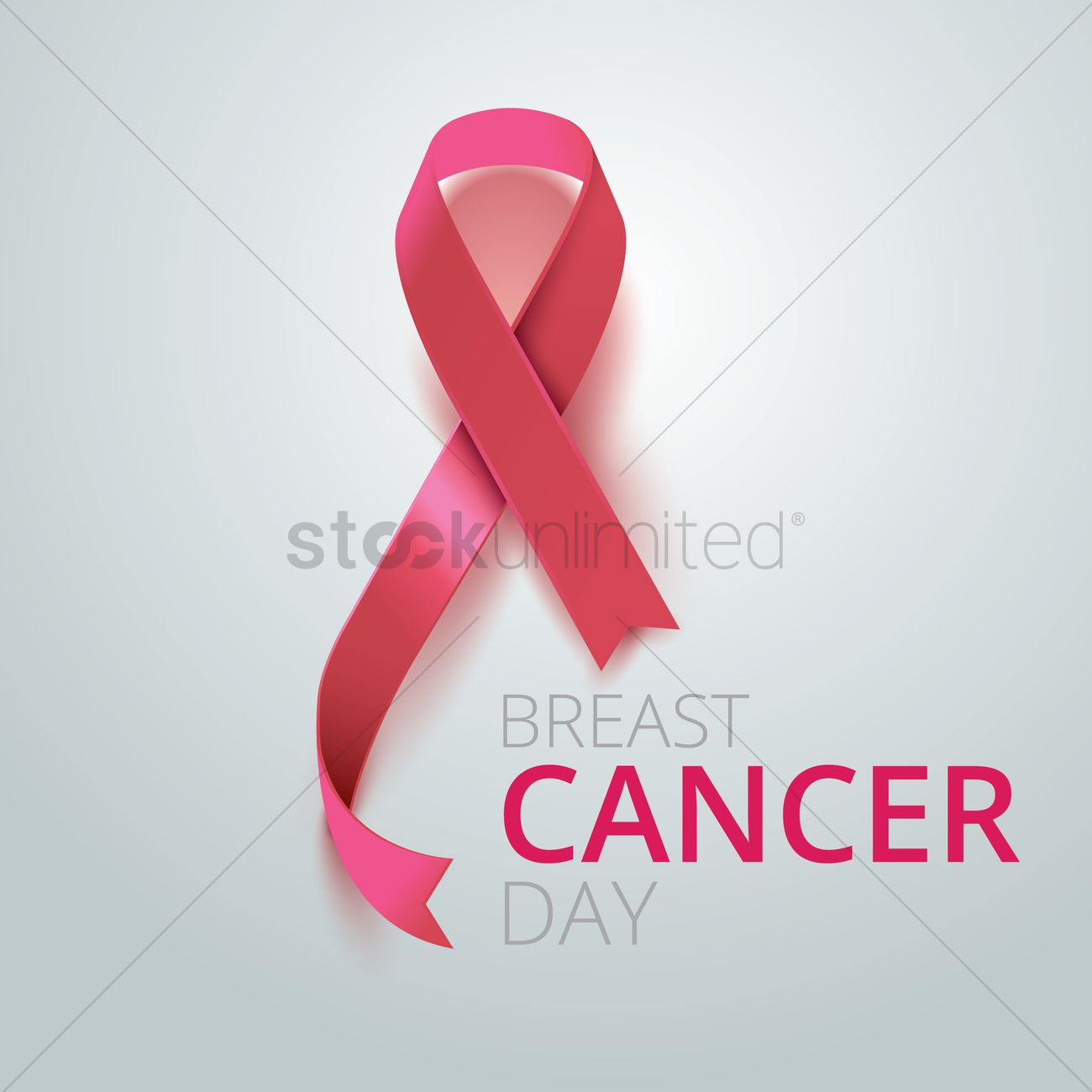 1300x1300 Breast Cancer Day Ribbon Design Vector Image