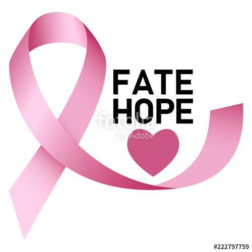 500x500 Fate Hope Breast Cancer Logo Realistic Illustration Of Fate Hope