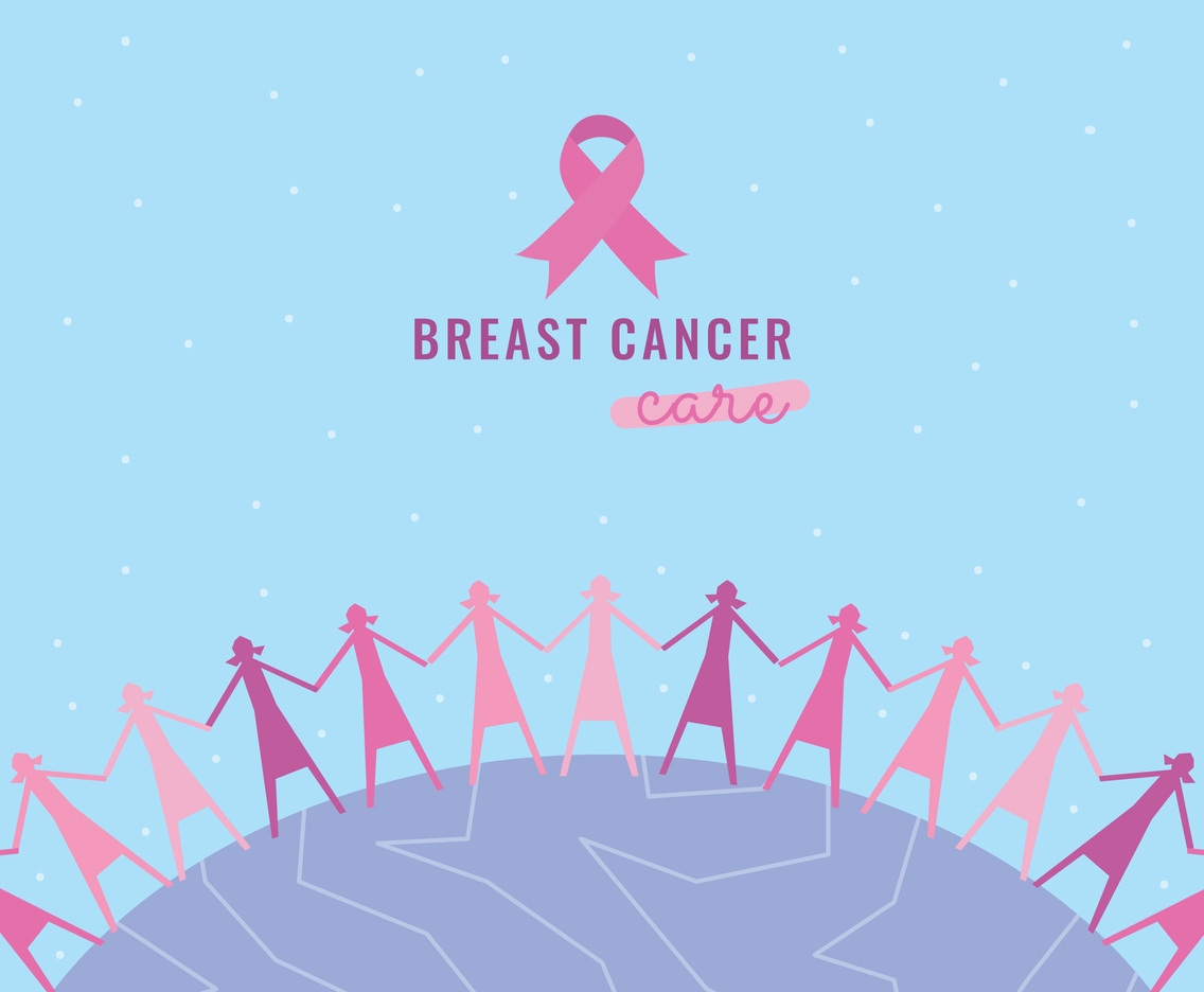 1136x936 Women Together Against Breast Cancer Vector Art Graphics