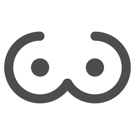 450x450 Female Breast Vector Icon Style Is Flat Graphic Grey Symbol