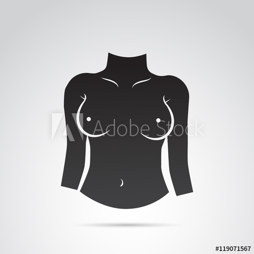 500x500 Breast Vector Icon