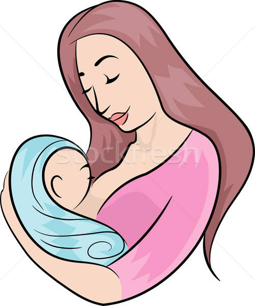 Breastfeeding Vector Illustration Lenm 500x600 Breastfeeding Vector Illustration Lenm