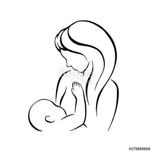 Breast Feeding Vector Sign Mother Holding Newborn Baby In Arms 500x500 Breast Feeding Vector Sign Mother Holding Newborn Baby In Arms