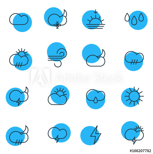 499x500 Vector Illustration Of Weather Icons Editable Pack Of Sunlight