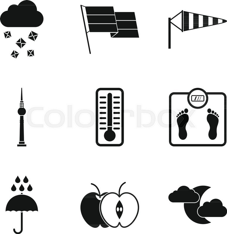 774x800 Breeze Icons Set Simple Set Of Stock Vector Colourbox