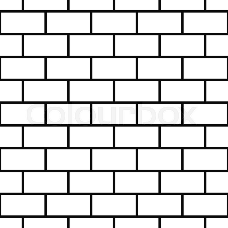 800x800 Repeating Black And White Vector Brick Stock Vector Colourbox