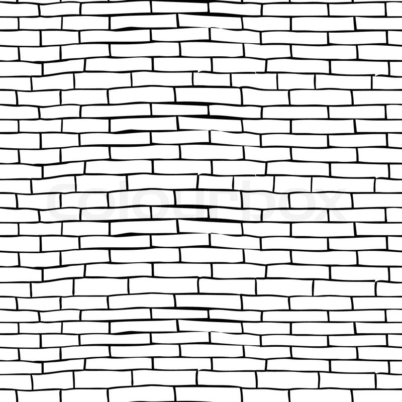800x800 Seamless Brick Pattern, Hand Drawn Stock Vector Colourbox