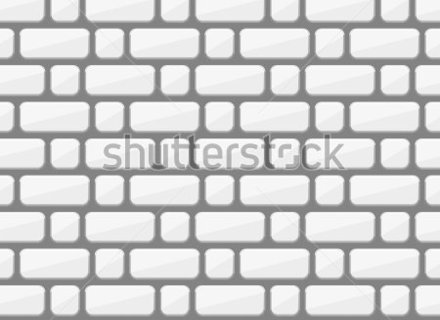440x320 White Brick Wall Vector, White Brick Wall With Wooden Floor